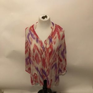 Chico’s red purple top size 2